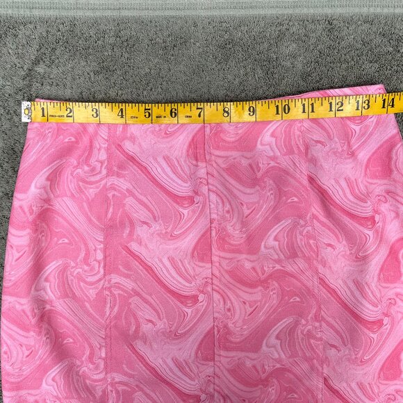 IT'S a $13 SALE!! Le Lis A-line mini skirt. Pink watercolor pattern, size small - Picture 5 of 5